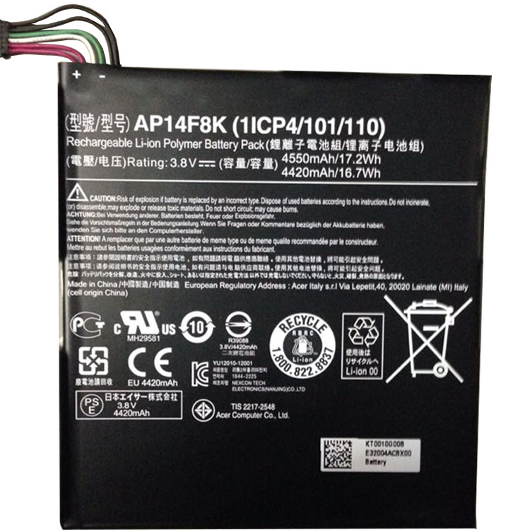 ACER KT.0010G.008高品質充電式互換ラップトップバッテリー