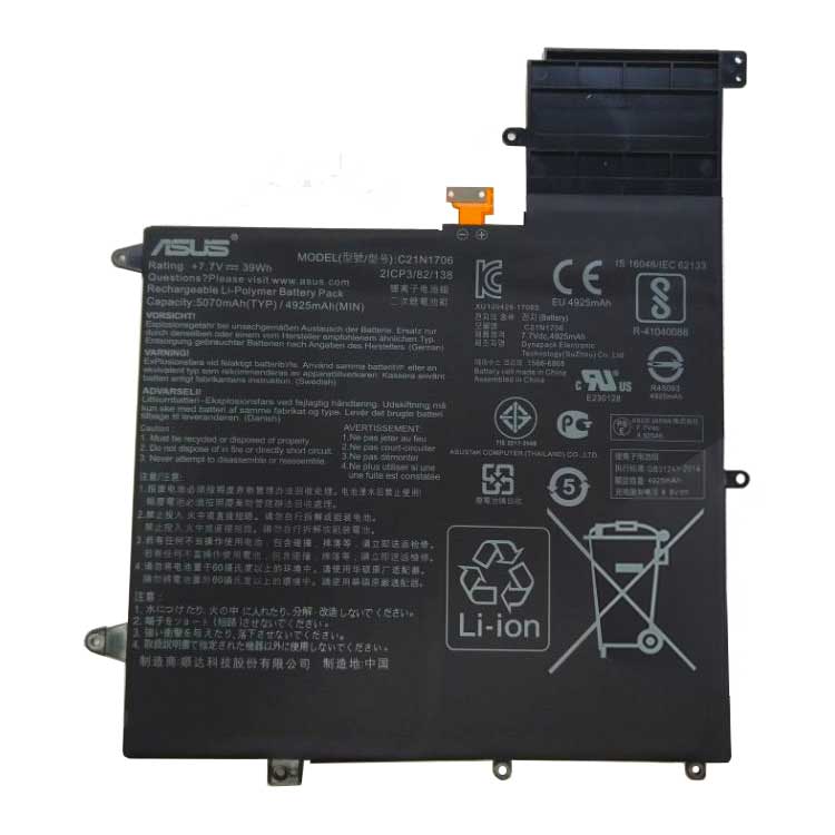 Asus C21N1706ラップトップバッテリー激安,高容量ラップトップバッテリー