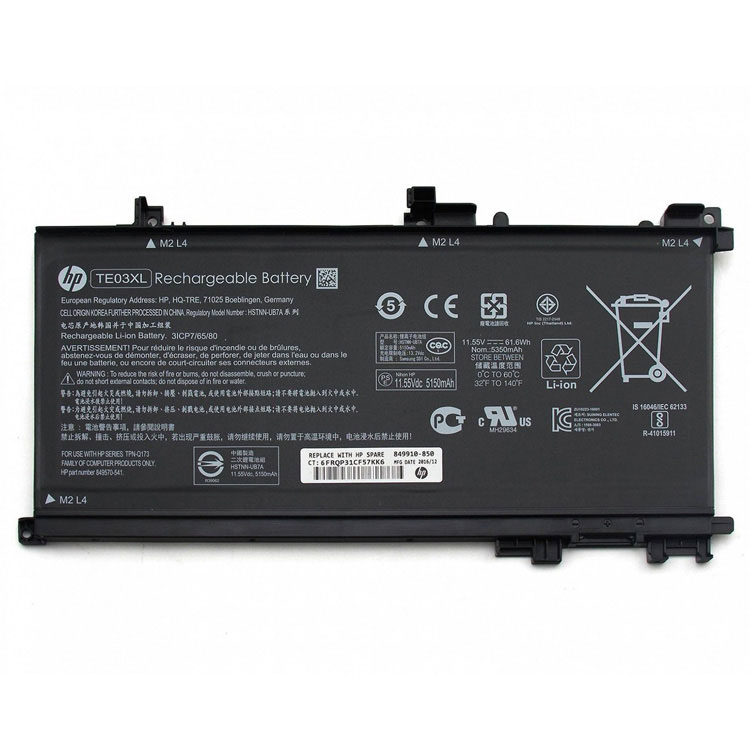 HP TE03XL高品質充電式互換ラップトップバッテリー