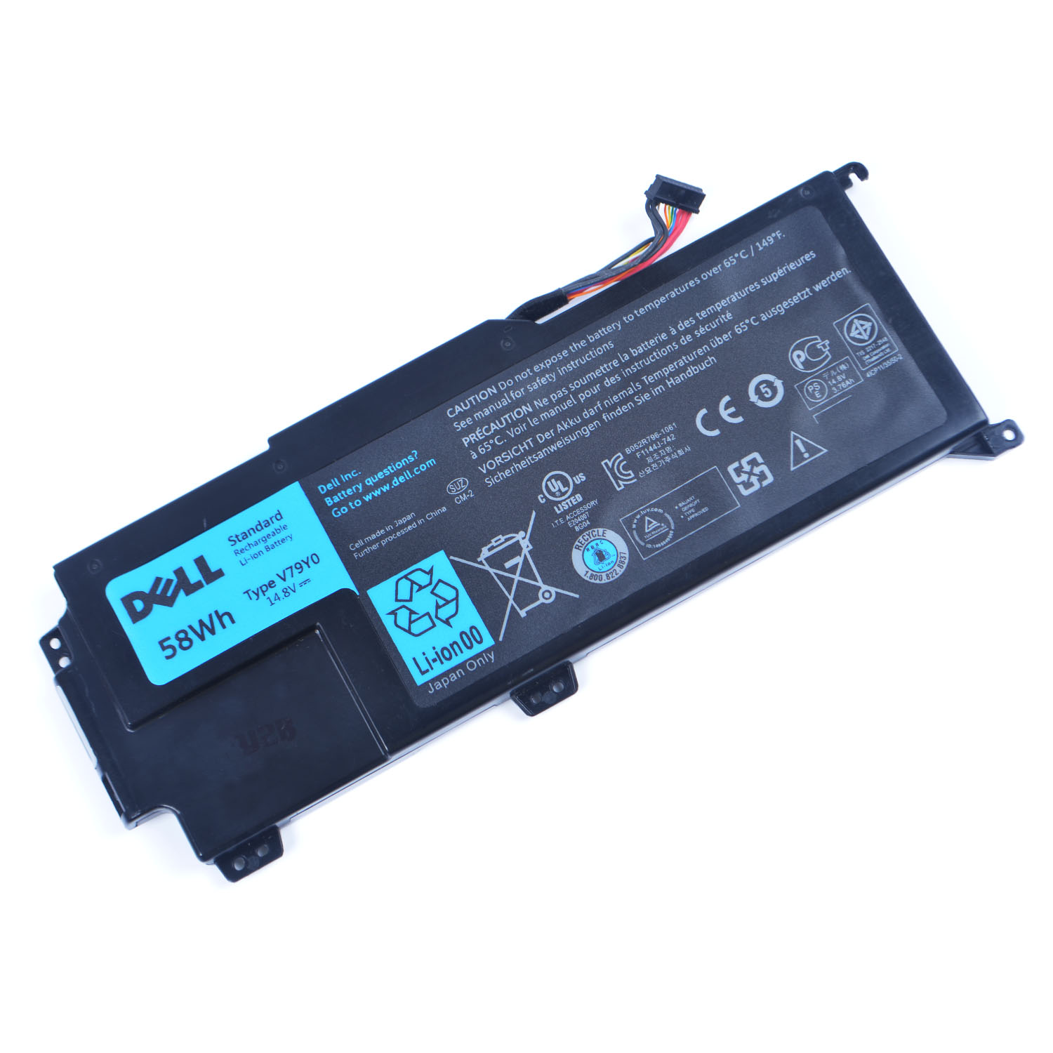 DELL V79YO高品質充電式互換ラップトップバッテリー