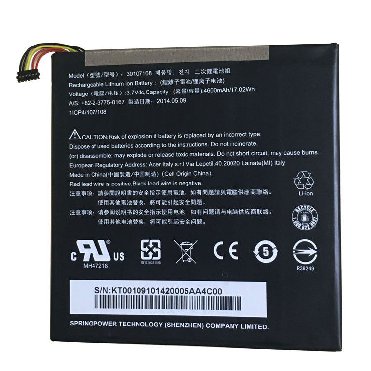 Acer 30107108ラップトップバッテリー激安,高容量ラップトップバッテリー