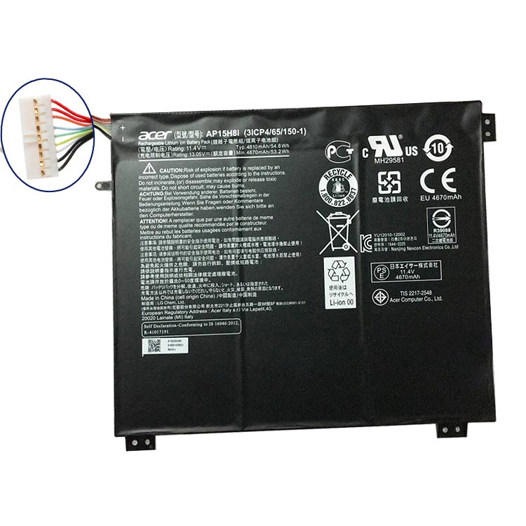 ACER 3ICP4/65/150-1高品質充電式互換ラップトップバッテリー