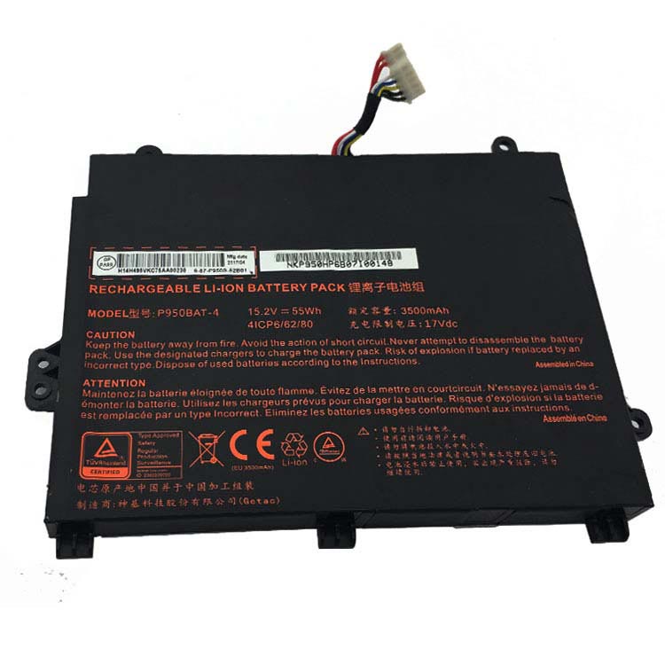 Clevo P950BAT-4ラップトップバッテリー激安,高容量ラップトップバッテリー