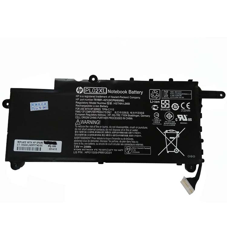 Hp PL02XLラップトップバッテリー激安,高容量ラップトップバッテリー